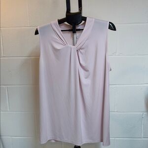 CJ Banks Women’s Size 1X Sleeveless Light Pink Blouse